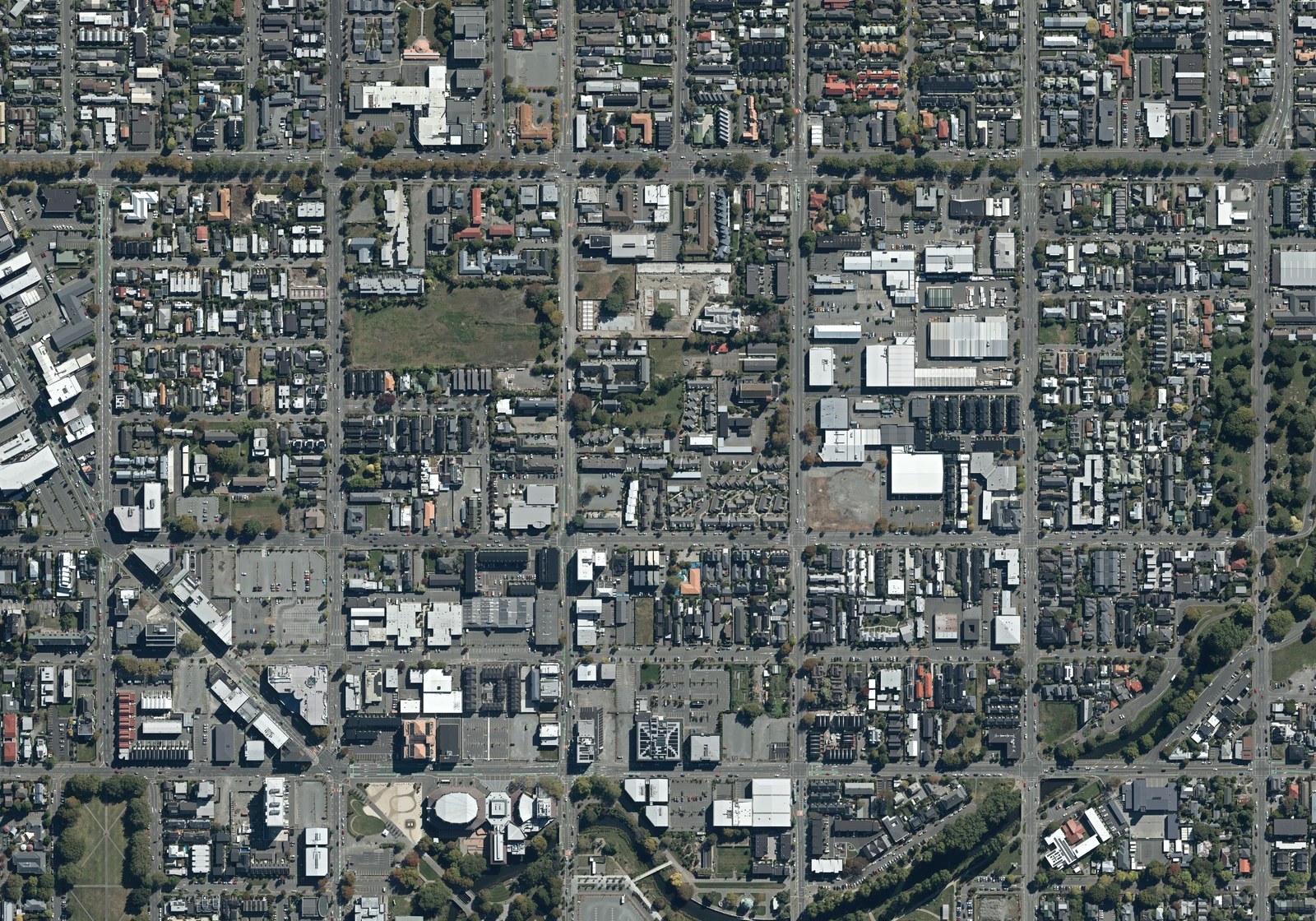 Aerial view of a New Zealand suburb